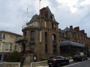 A photo of our hotel in Dinard on the North Coast of Brittany. Our Megane is the first car you see in front of the hotel.