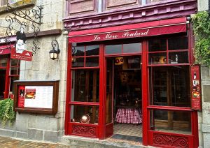 We had lunch at La Mere Poulard a famous omelette restaurant in Mont St. Michel.