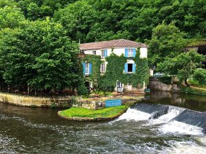 We spent the first day of Rita's birthday at this hotel in Brantome in Dordogne. A great location.