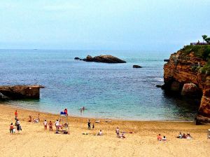 Nice little swim cove in Biarritz.