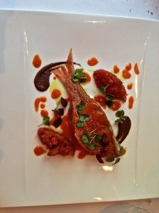 Another great dinner Rita ordered, at least they cut the head off!! 