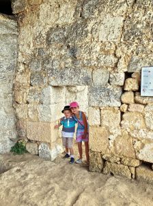 Cheyanne and Tinael coming through a Troglodytes doorway! They were small??