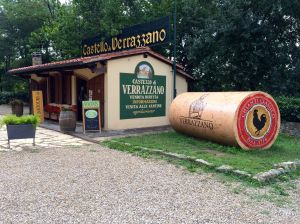 Our only photo of Greti because it really does not have any commercial or retail activity.  It is just a crossroads.  But, at least we have a famous vineyard in our back yard.  Castello di Verranzano.  And, we love the size of the bottles as you can imagine from the size of the cork!!