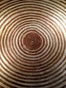 The domed ceiling of the church. 