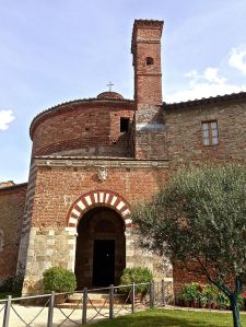 The church built on top of St. Galgano's grave in his honor. 