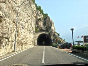 This is on our way back to Venice, we went through a lot of these, this one is short, but some were miles long.