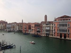 Not a lot of traffic today on the Grand Canal!