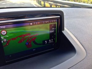 And the curvy, winding roads begin, uphill here.