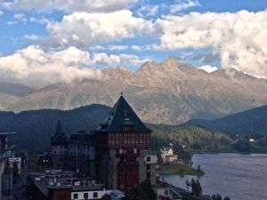 View from the roof of our hotel in St. Moritz. 