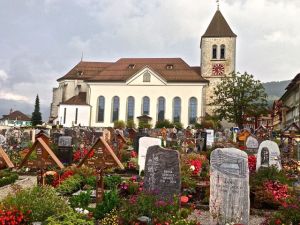 We were amazed at how the gravesites were all in a perfect row and decorated!