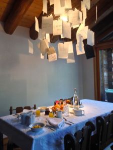 Chandelier in our apartment in Zermatt!