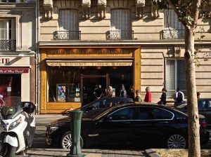 Lining up outside to get their daily "French Bread"!